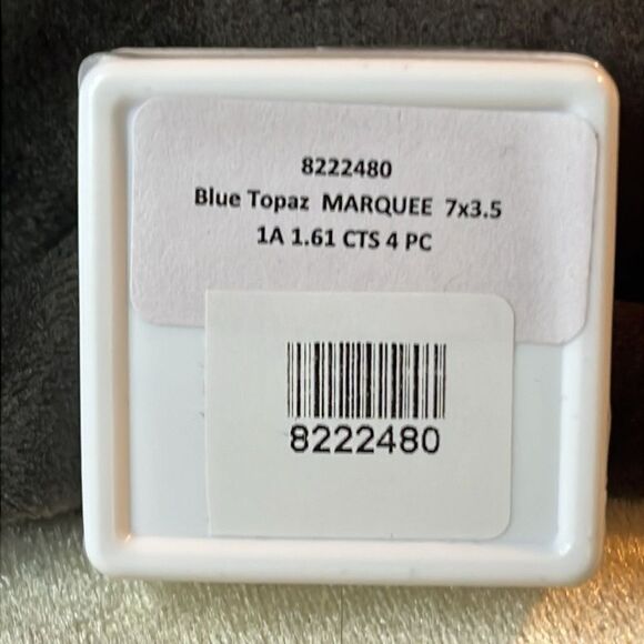 MARQUIS BLUE TOPAZ SET OF 4 LOOSE GEMSTONES 7x3.5mm 1.61ctw - Picture 3 of 4